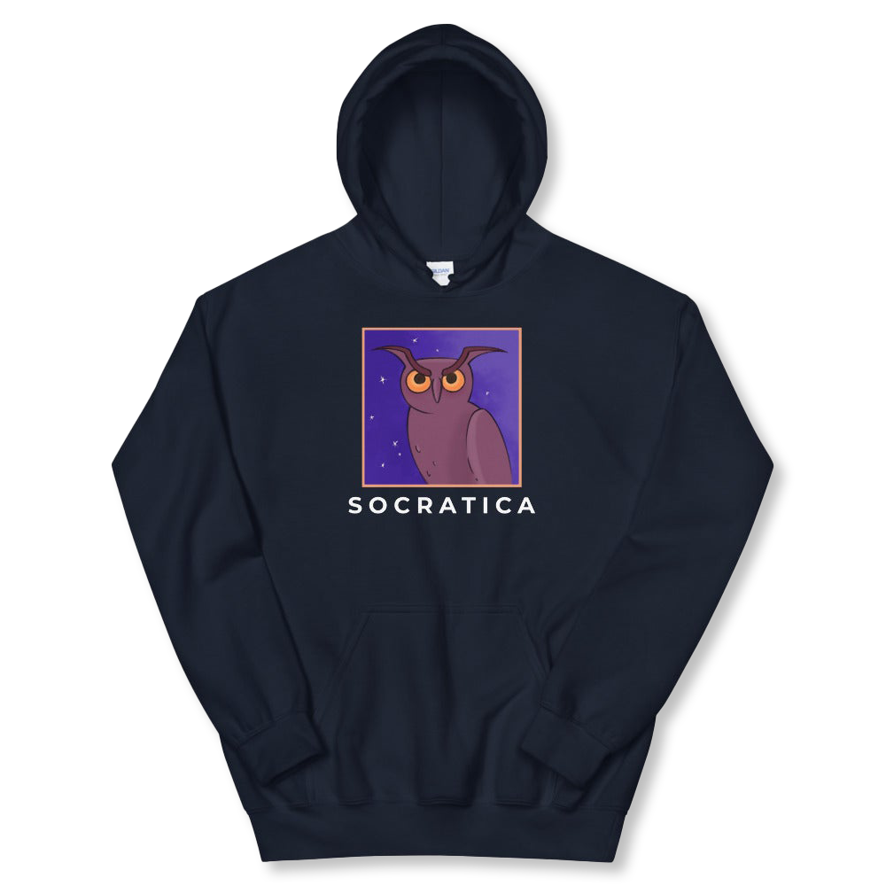 Navy Owl Hoodie – Socratica
