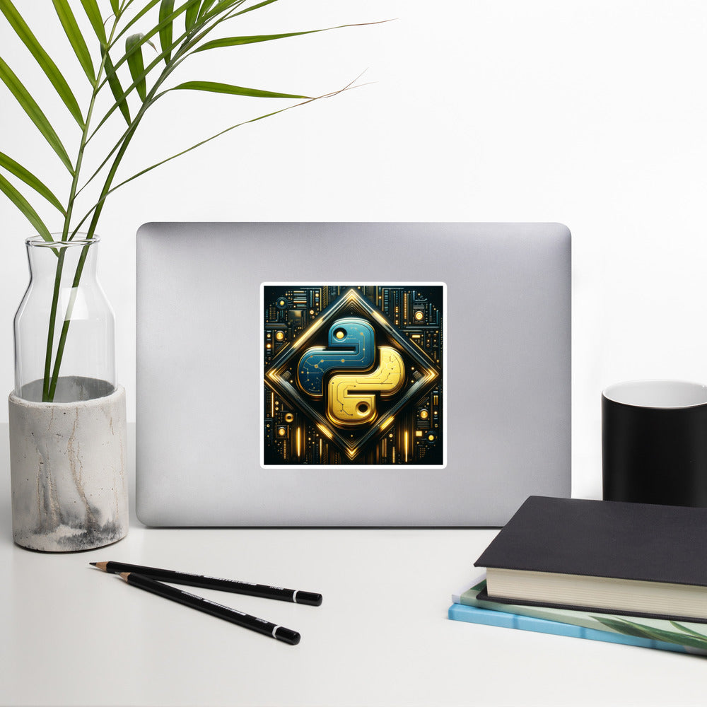 Futuristic Python sticker – Socratica
