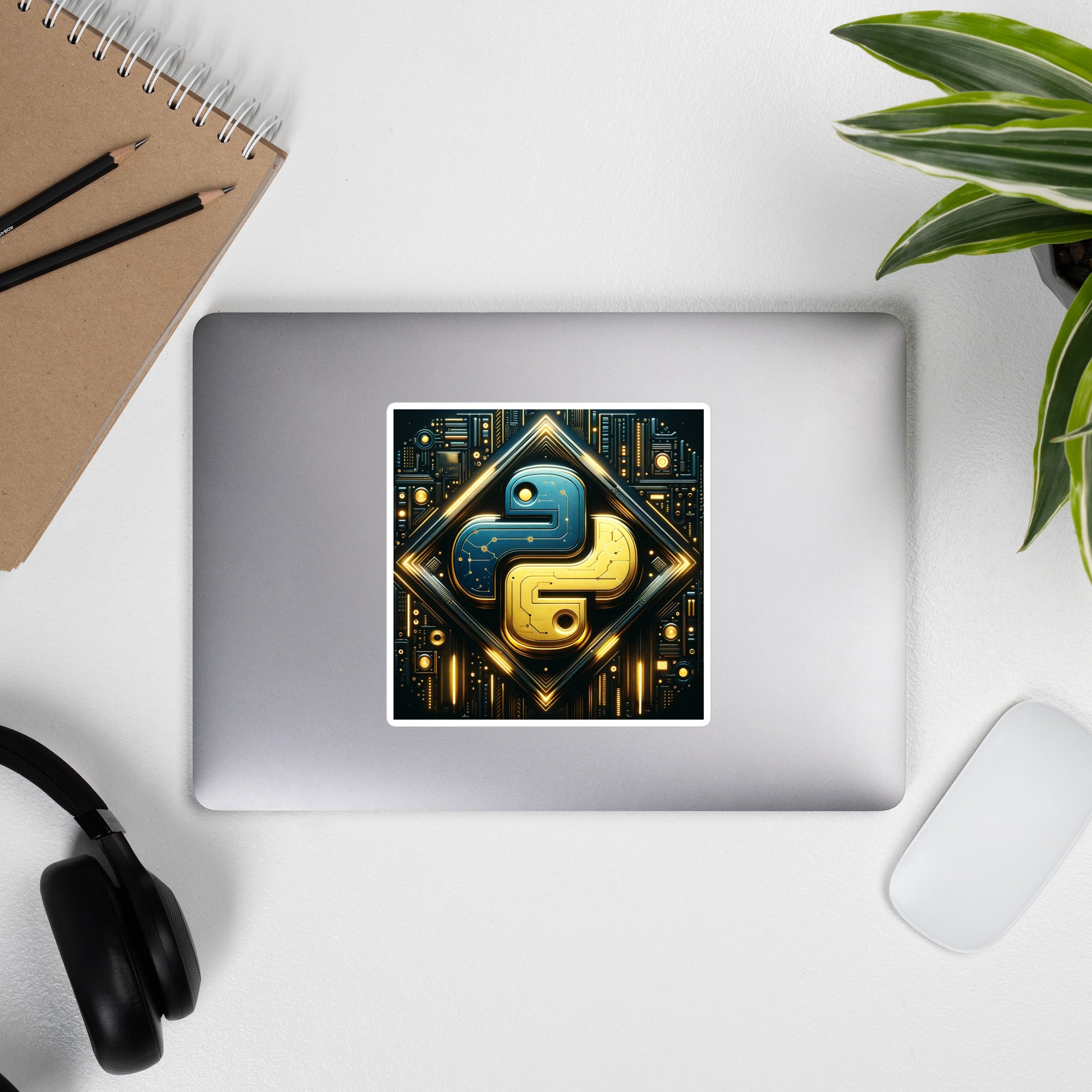 Futuristic Python sticker – Socratica